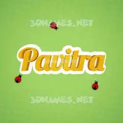 pavitra in Ladybugs style - 3D name wallpaper