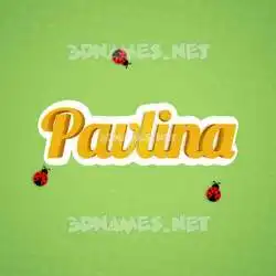 pavlina in Ladybugs style - 3D name wallpaper