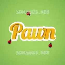 pawn in Ladybugs style - 3D name wallpaper