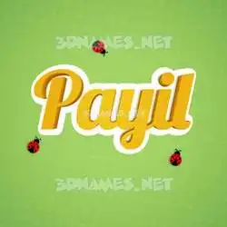 payil in Ladybugs style - 3D name wallpaper