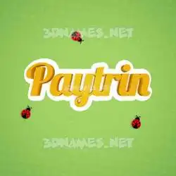 paytrin in Ladybugs style - 3D name wallpaper