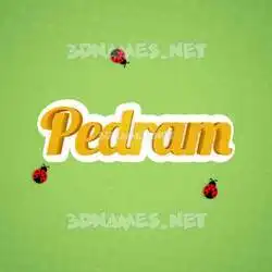 pedram in Ladybugs style - 3D name wallpaper