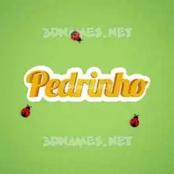 pedrinho in Ladybugs style - 3D name wallpaper