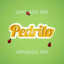 pedrito in Ladybugs style - 3D name wallpaper