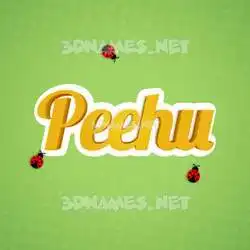 peehu in Ladybugs style - 3D name wallpaper