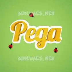 pega in Ladybugs style - 3D name wallpaper