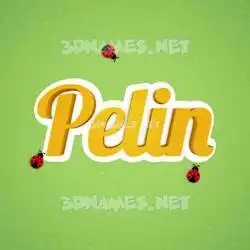 pelin in Ladybugs style - 3D name wallpaper