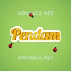 pendam in Ladybugs style - 3D name wallpaper