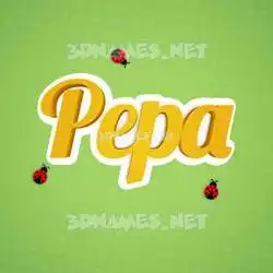 pepa in Ladybugs style - 3D name wallpaper