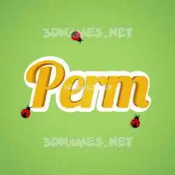 perm in Ladybugs style - 3D name wallpaper