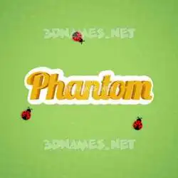phantom in Ladybugs style - 3D name wallpaper