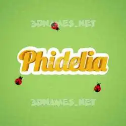 phidelia in Ladybugs style - 3D name wallpaper