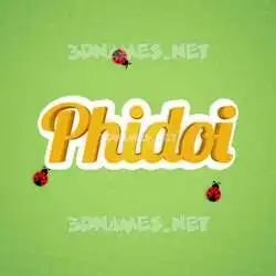 phidoi in Ladybugs style - 3D name wallpaper