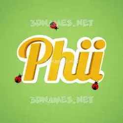 phii in Ladybugs style - 3D name wallpaper