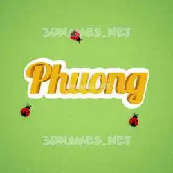 phuong in Ladybugs style - 3D name wallpaper