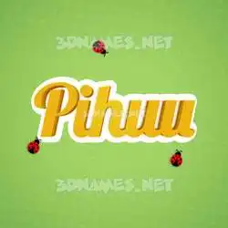 pihuu in Ladybugs style - 3D name wallpaper