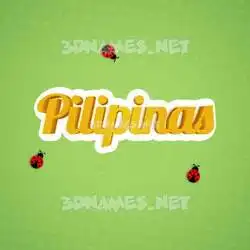 pilipinas in Ladybugs style - 3D name wallpaper