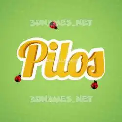 pilos in Ladybugs style - 3D name wallpaper