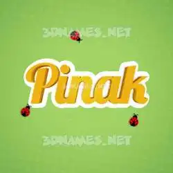 pinak in Ladybugs style - 3D name wallpaper