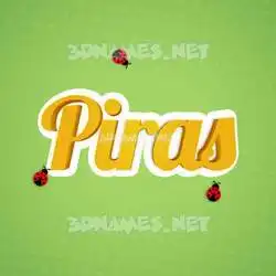 piras in Ladybugs style - 3D name wallpaper