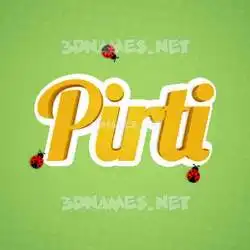 pirti in Ladybugs style - 3D name wallpaper