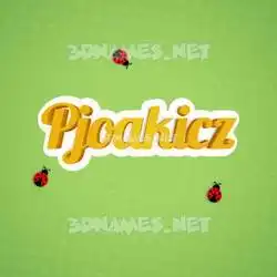 pjoakicz in Ladybugs style - 3D name wallpaper