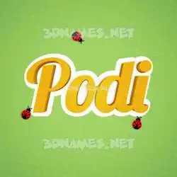 podi in Ladybugs style - 3D name wallpaper