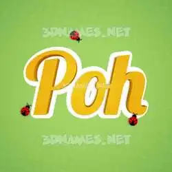 poh in Ladybugs style - 3D name wallpaper