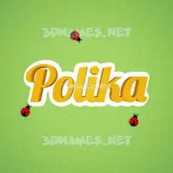 polika in Ladybugs style - 3D name wallpaper