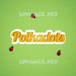 polkadots in Ladybugs style - 3D name wallpaper