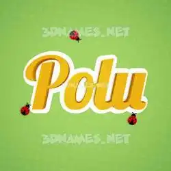 polu in Ladybugs style - 3D name wallpaper