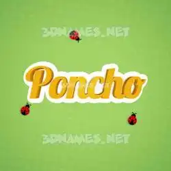 poncho in Ladybugs style - 3D name wallpaper