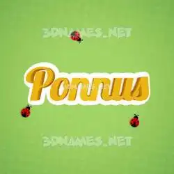 ponnus in Ladybugs style - 3D name wallpaper