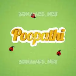 poopathi in Ladybugs style - 3D name wallpaper