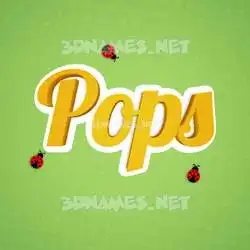 pops in Ladybugs style - 3D name wallpaper