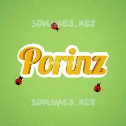 porinz in Ladybugs style - 3D name wallpaper