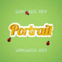 portrait in Ladybugs style - 3D name wallpaper