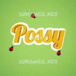 possy in Ladybugs style - 3D name wallpaper