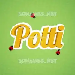 potti in Ladybugs style - 3D name wallpaper