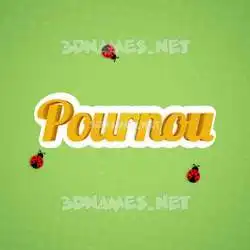 pournou in Ladybugs style - 3D name wallpaper