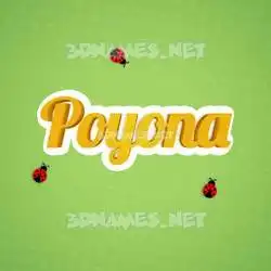 poyona in Ladybugs style - 3D name wallpaper