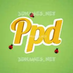 ppd in Ladybugs style - 3D name wallpaper