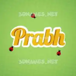 prabh in Ladybugs style - 3D name wallpaper