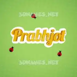 prabhjot in Ladybugs style - 3D name wallpaper