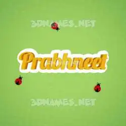 prabhneet in Ladybugs style - 3D name wallpaper