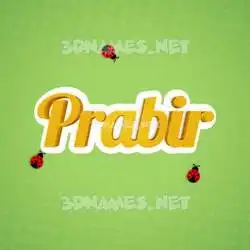 prabir in Ladybugs style - 3D name wallpaper