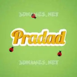 pradad in Ladybugs style - 3D name wallpaper