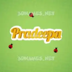 pradeepa in Ladybugs style - 3D name wallpaper