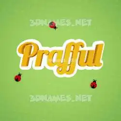 prafful in Ladybugs style - 3D name wallpaper