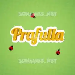 prafulla in Ladybugs style - 3D name wallpaper